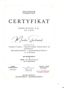 certyfikat bioenergoterapia ii stopień